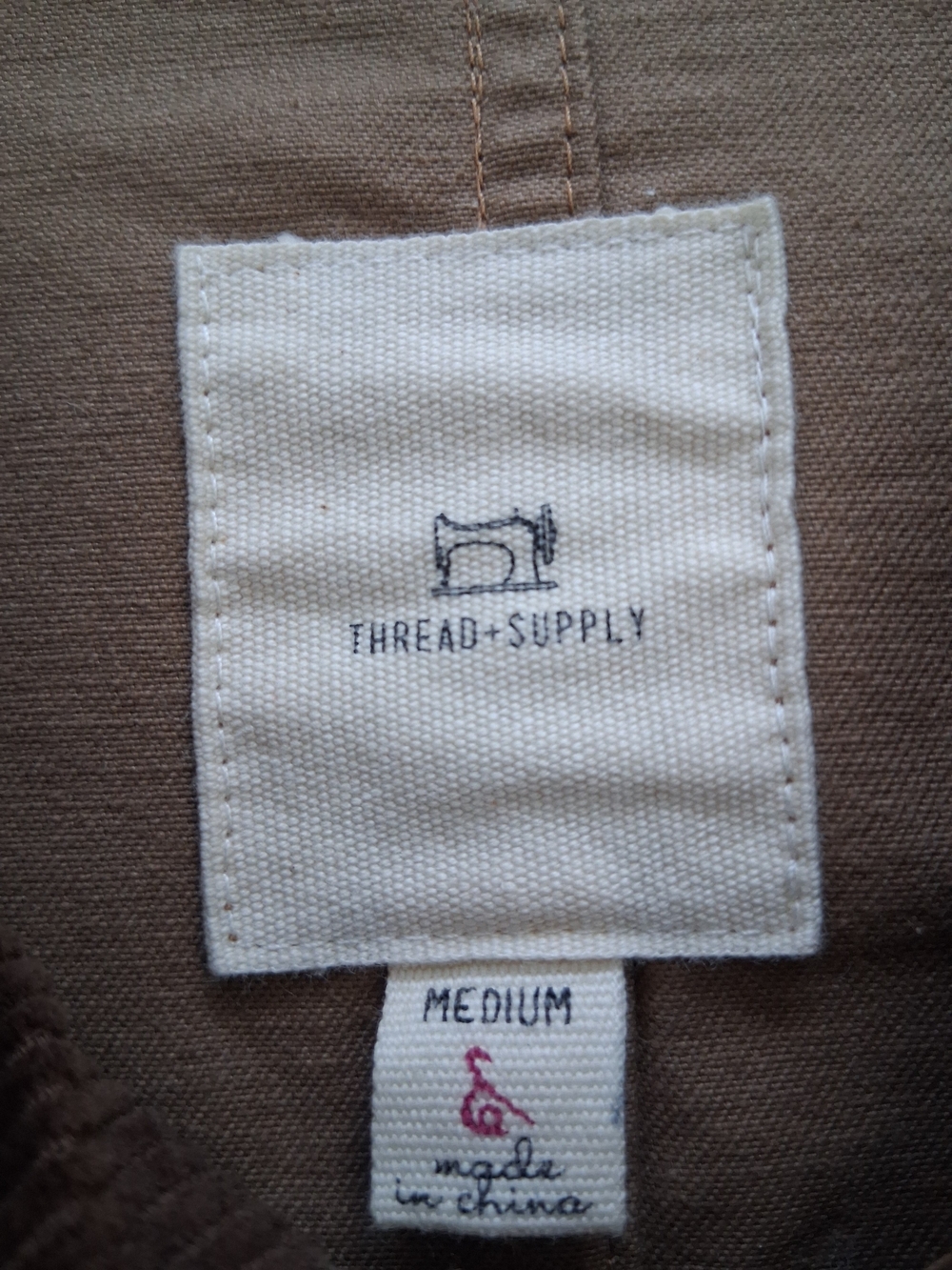 Thread & Supply Zola Barn Jacket Brown Medium Corduroy Collar Chore Utility Work - Picture 4 of 11